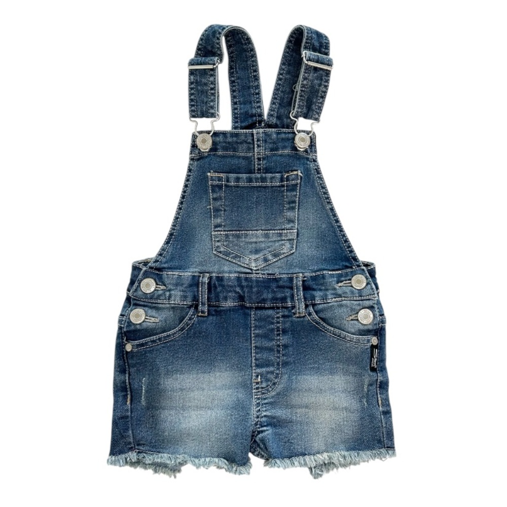 Silver Jeans Co. Girl's Nisha Denim Shortalls Overall Shorts